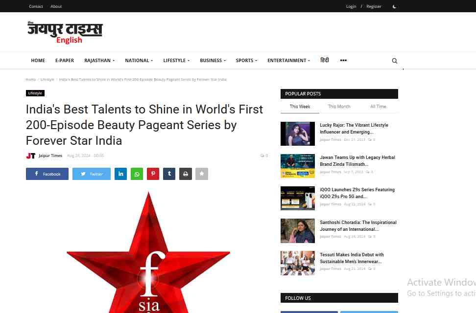 Best Talents to Shine in First 200 Episode Beauty Pageant Series by Forever Star India